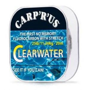 Carp ´R´ Us Clearwater - Nadväzcový Fluorocarbon 20 m Crystal-Nosnosť 15 lb