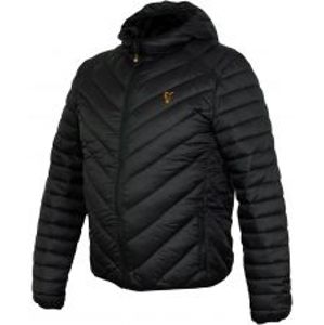 Fox Bunda Collection Quilted Jacket Black Orange-Veľkosť L