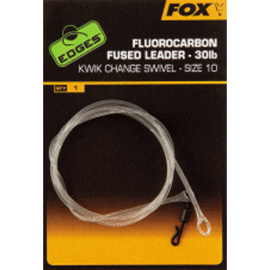 Fox Nadväzec Fluorocarbon Fused Leader 75 cm 30 lb-Veľkosť 7