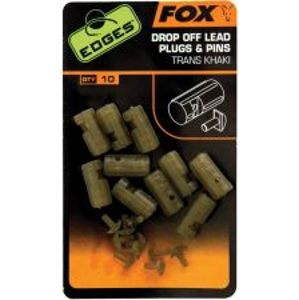 Fox Plastové vložky Edges Drop Off Lead Plugs & Pins Trans Khaki 10ks 