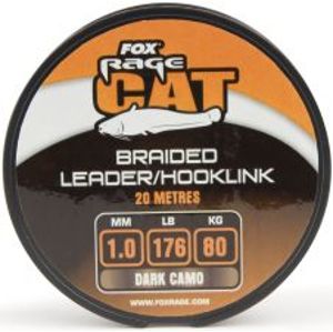 Fox Rage Cat Nadväzcová Šňúra Braid Leader 20 m Dark Camo-Priemer 1,2 mm / Nosnosť 100 kg