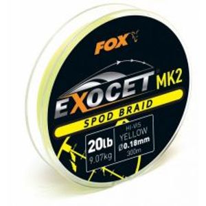 Fox Splietaná Šnúra Exocet MK2 Spod Braid 300 m Yellow -Priemer 0,18 mm / Nosnosť 9,07 kg