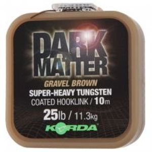 Korda Nadväzcová Šnúrka Dark Matter Tungsten Coated Braid Gravel Brown 10 m-Priemer 25 lb / Nosnosť 11,3 kg